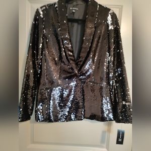 INC black sequin blazer